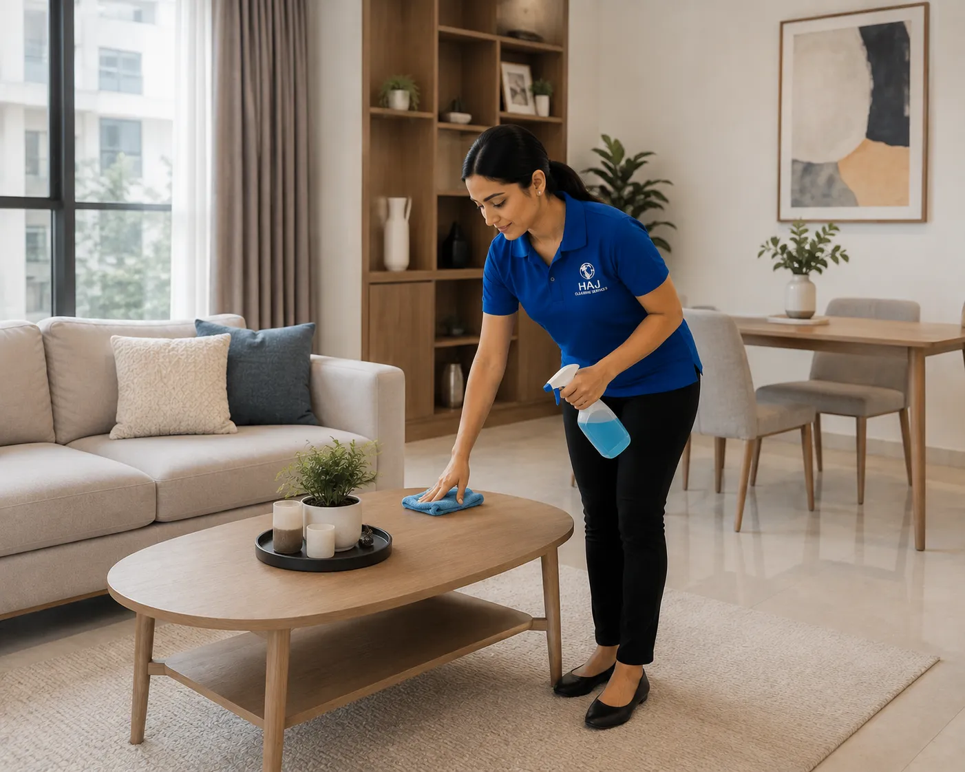 Home Cleaning in Dubai — HAJ Prime professional female cleaning staff