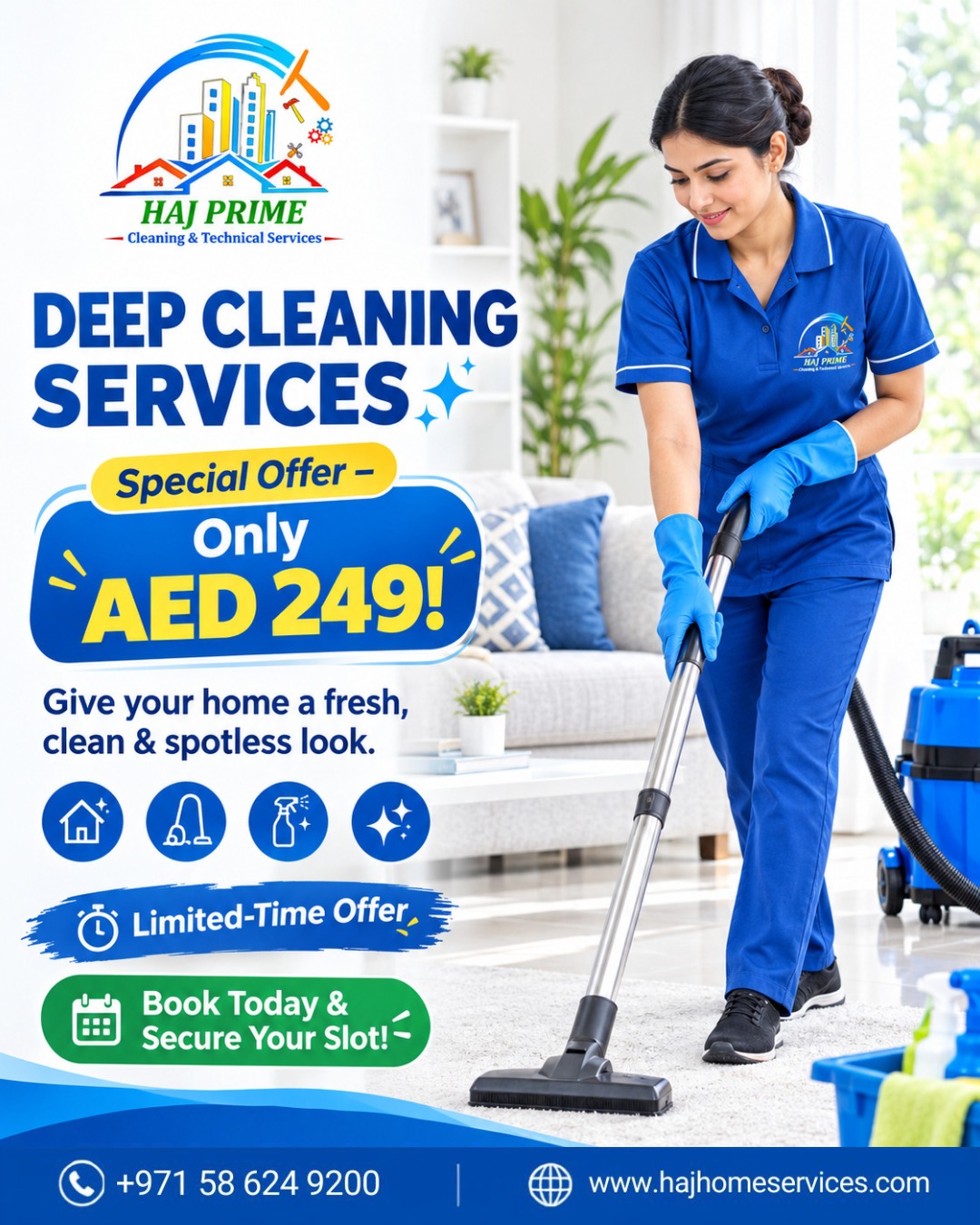 Deep cleaning services special offer AED 249