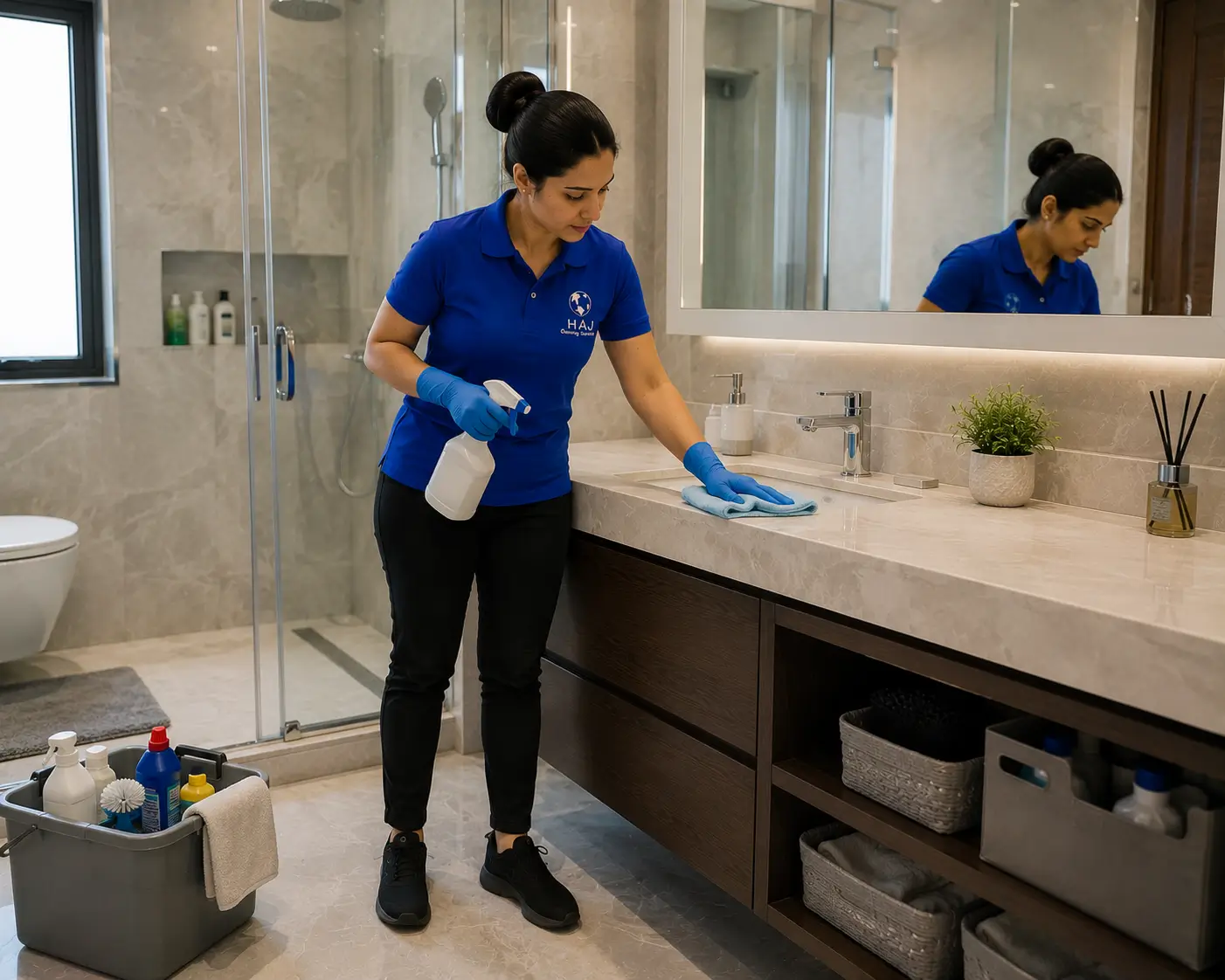 Deep Cleaning in Dubai — HAJ Prime professional female cleaning staff