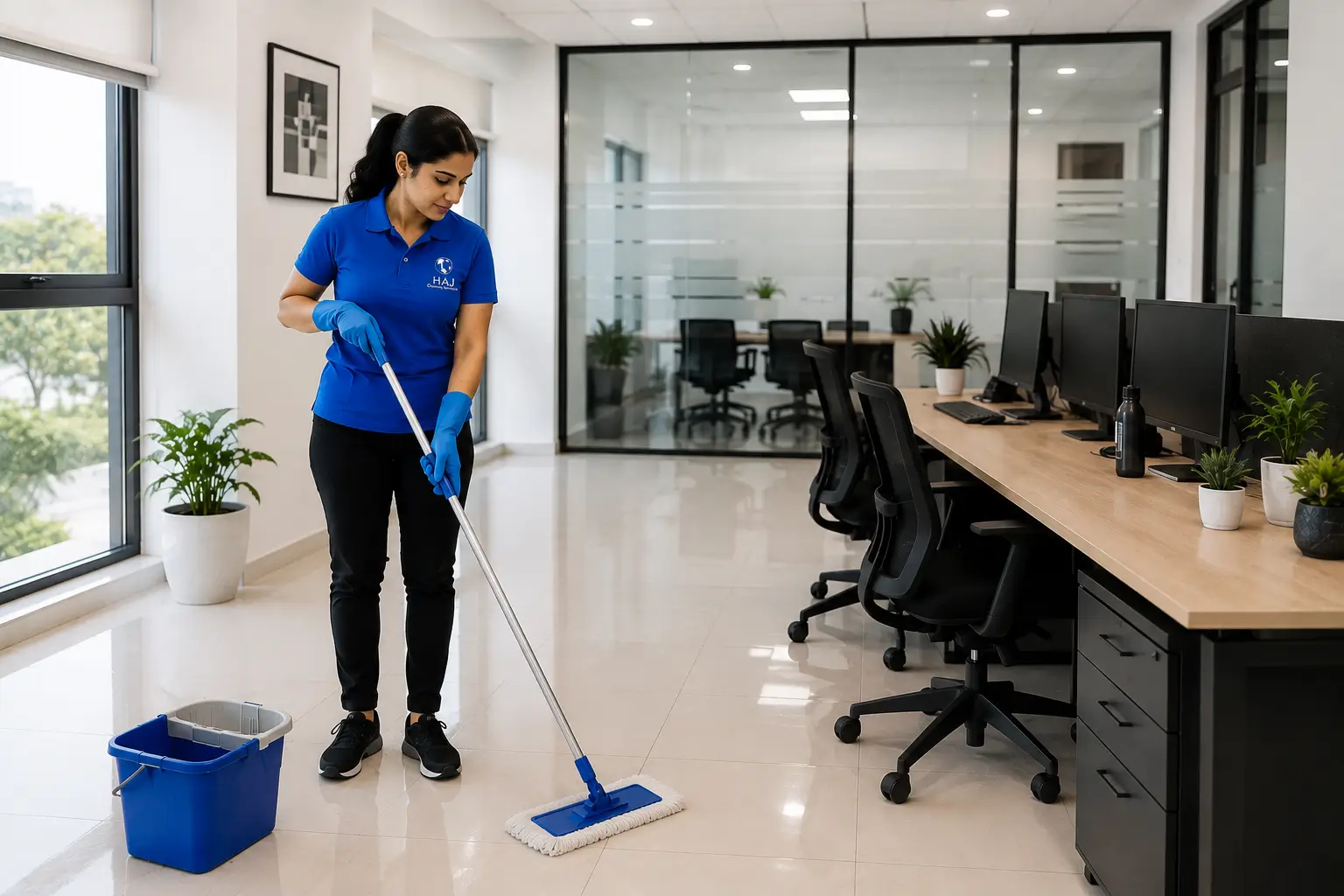 The same living room after professional cleaning by HAJ Prime