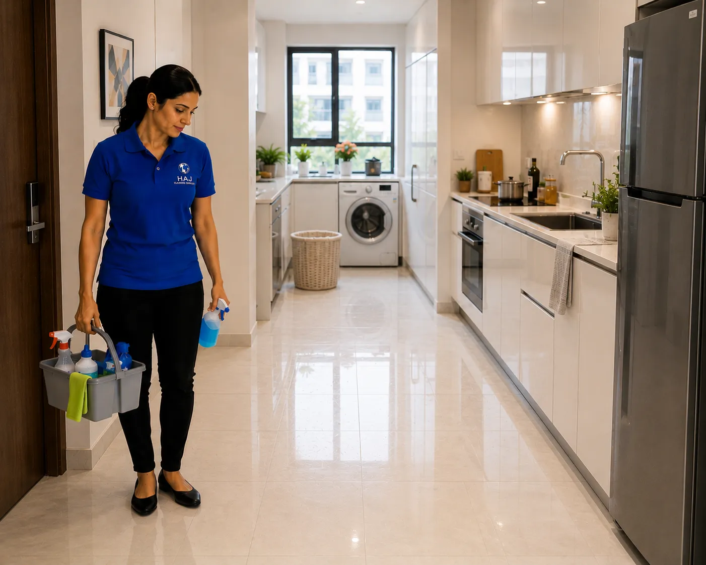 Bathroom after HAJ Prime deep cleaning in Dubai