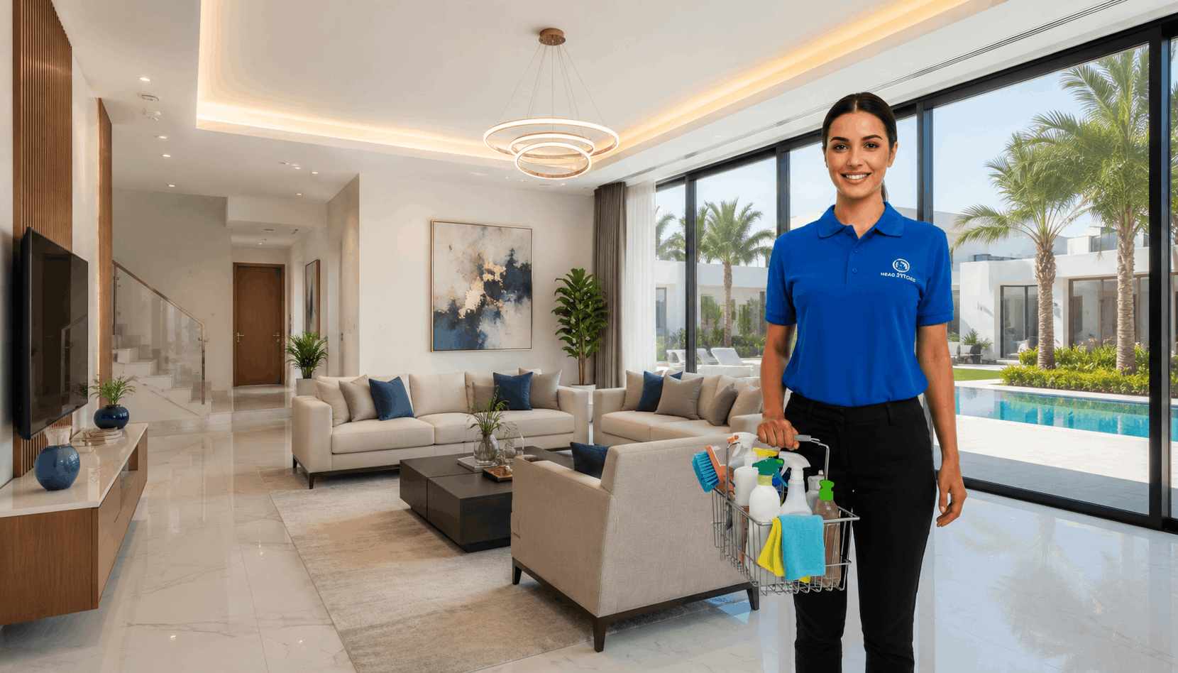 Villa Cleaning in Dubai by HAJ Prime female staff