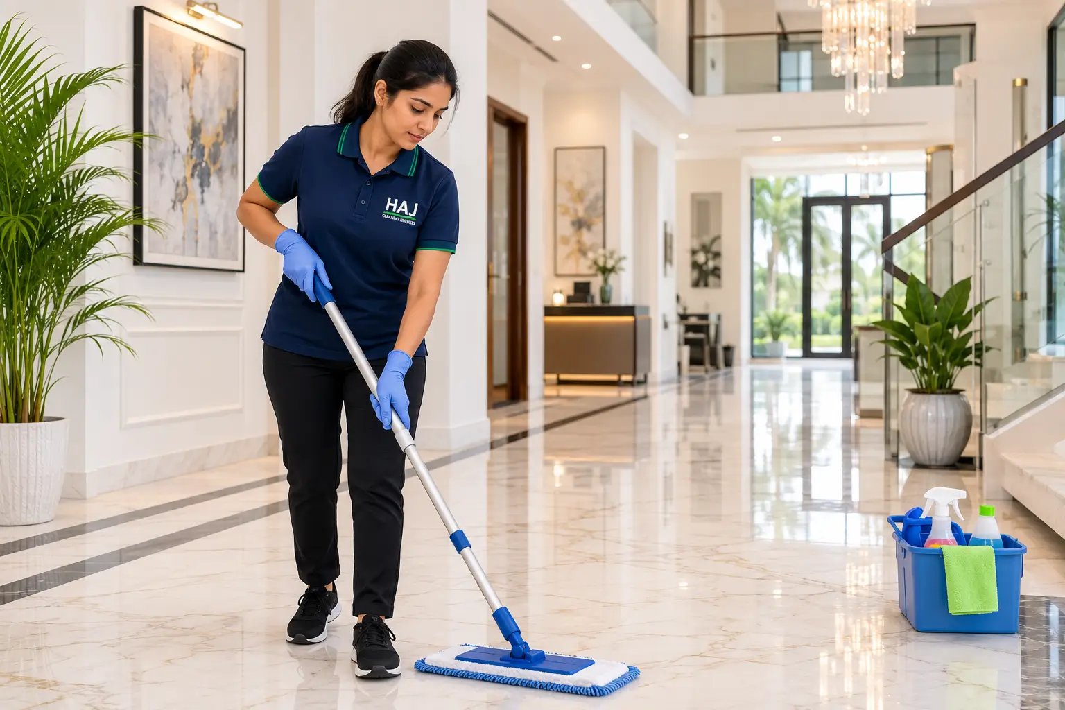 Villa Cleaning in Dubai — HAJ Prime professional female cleaning staff